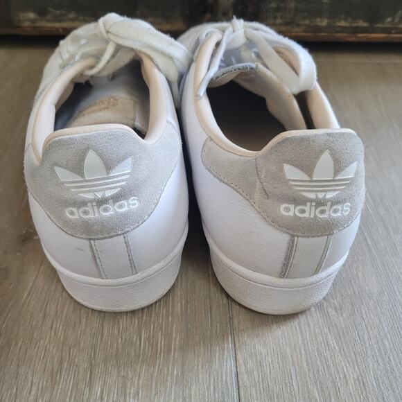 Adidas Superstar Originals Sneakers Mens 9.5 Cloud White Leather Shoes EF2102 - Picture 4 of 9